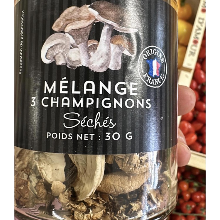 Mélanges de 3 champignons séchés